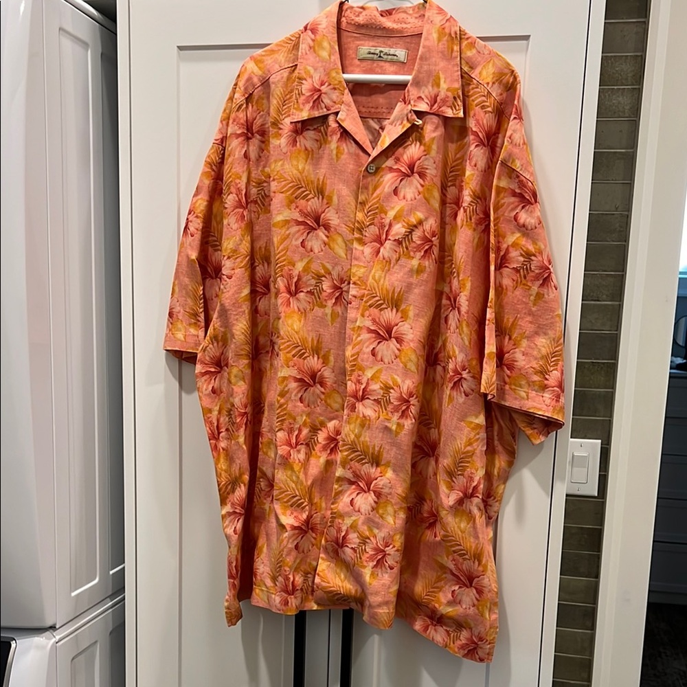 Tropical Floral Button-Up Shirt